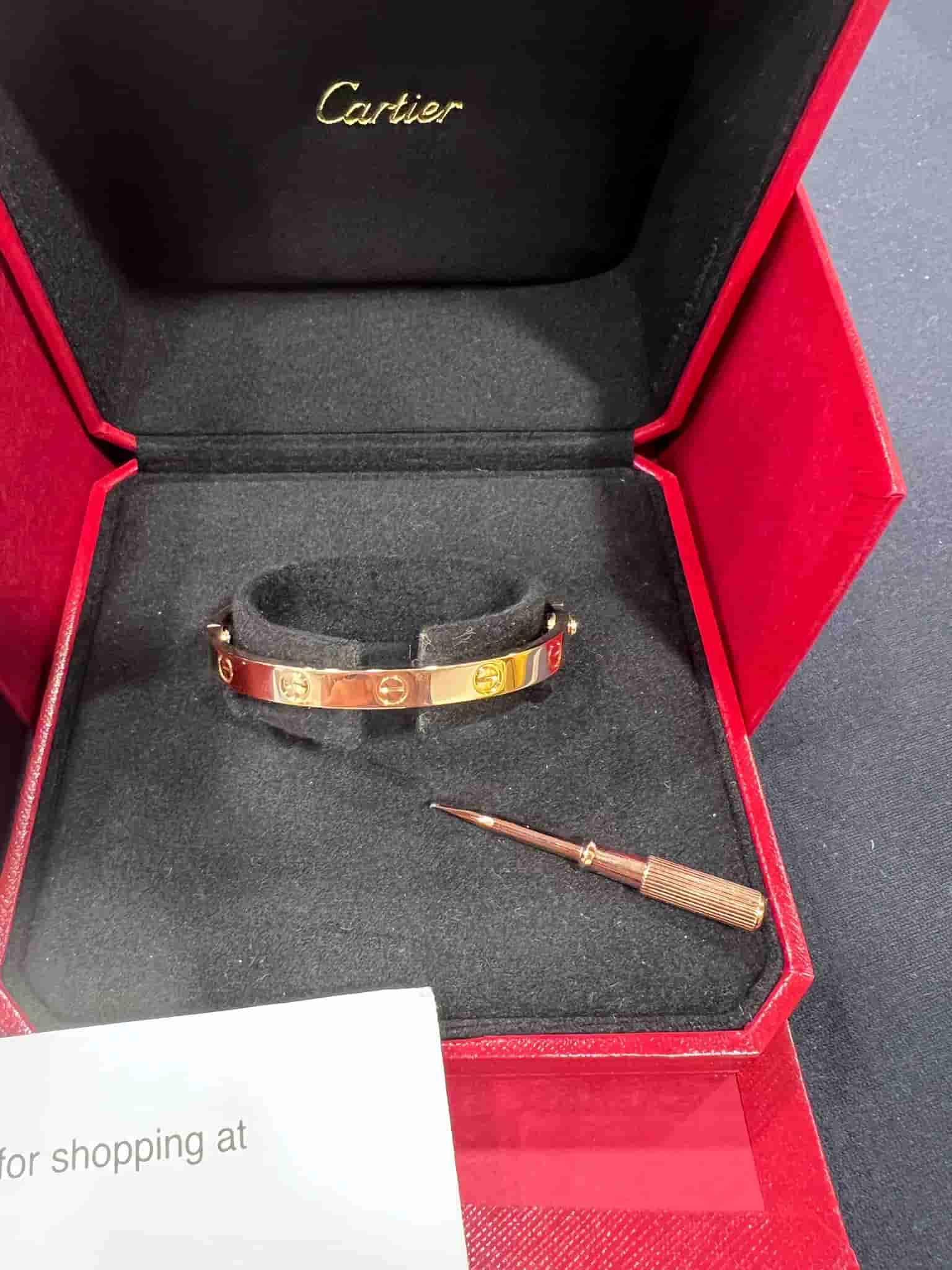 Cartier Love Bracelet – Oro Giallo 18 ct, Misura 16 (Full Set)